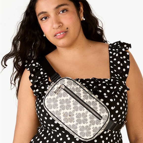 ✨ Kate Spade Signature Spade Flower Belt Bag – Black Multi ✨ - Picture 2 of 5